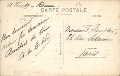 VINTAGE POSTCARD Rouen Panorama Taken Of the Cathedral the church Ouen Saint and the place of the town hall