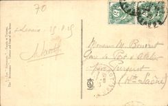 Ataque frontal y terraza de Lisieux Buissonnets de la POSTAL de la VENDIMIA