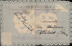 VINTAGE POSTCARD Fantasy Brodee Flowers Hearts