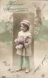 CPA Fantaisie Enfant Moulin a vent