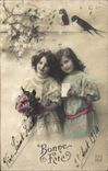 VINTAGE POSTCARD Fantasy Children Good Festival Birds