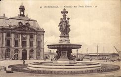 CPA Bordeaux Fontaine des Trois Graces 