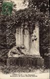 VINTAGE POSTCARD Luneville the Thickets Monument of the poet Charles Guerin