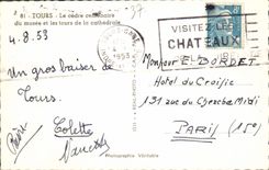 CPM Tours Le cedre centenaire du musee et les tours de la cathedrale