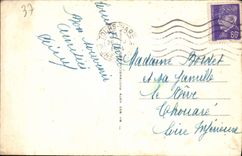 VINTAGE POSTCARD Tours Place of lHotel of City towards the National Street