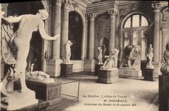 VINTAGE POSTCARD Interior Bordeaux of the Museum of Sculpture
