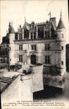 POSTAL Chenonceaux de la VENDIMIA el castillo junto y ataque frontal Thomas Bohier