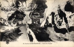 CPA Grottes de Betharram Sortie du Tunnel