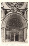 VINTAGE POSTCARD Laon Cathedarle Central Gate