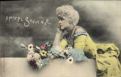 VINTAGE POSTCARD Fantasy Woman Friendly Souvenir