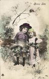 VINTAGE POSTCARD Fantasy Children Good festival