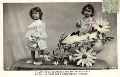 VINTAGE POSTCARD Fantaisie You see we will be able without arriving late