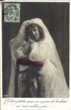 VINTAGE POSTCARD Fantasy Child Marriage Communicant