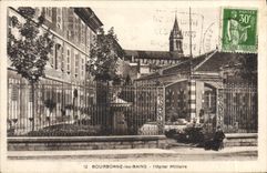 VINTAGE POSTCARD Bourbonne les Bains Militaria Military hospital