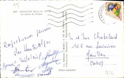 POSTAL MODERNA Briançon estatua de Francia