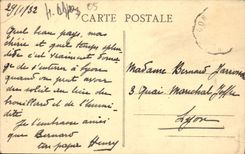 Cañería del humo de la pañería de la calle de Briançon de la POSTAL de la VENDIMIA pequeña