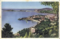VINTAGE POSTCARD Beaulieu and the course Ferrat