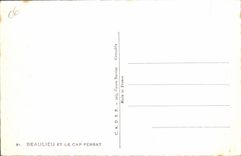 VINTAGE POSTCARD Beaulieu and the course Ferrat