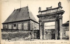 POSTAL Soissons de la VENDIMIA el Arquebus la puerta