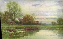 CPA Fantaisie paysage 