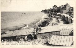 VINTAGE POSTCARD Holy Aubin on Sea the Beach
