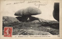 CPA Boussac Pierres Jaumatres dites Jeanne de Toulx