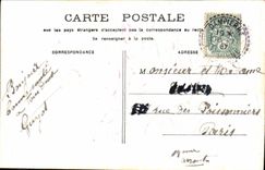 VINTAGE POSTCARD My Thought Accompanies You Flowers