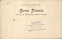 VINTAGE POSTCARD Rouen the tower of Ouen Saint and the gate of Marmousets