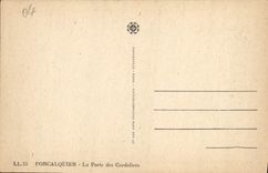 POSTAL Forcalquier de la VENDIMIA la puerta de los cordeliers