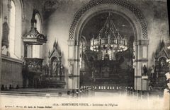 Hombre interior de Montreux de la POSTAL de la VENDIMIA viejo de la iglesia