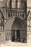 VINTAGE POSTCARD Bordeaux Cathedral St Northern Andre Portail