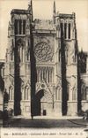 VINTAGE POSTCARD Bordeaux Cathedral St Andre Southern Portail