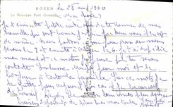 MODERN CARD Rouen the New Bridge Crow