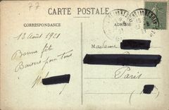 VINTAGE POSTCARD Crecy the Battle Mill of or Edouard III observed the battle of Crecy