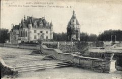 POSTAL Chenonceaux de la VENDIMIA junto del ataque frontal Thomas Bohier y del viaje de las marcas