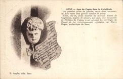 POSTAL Jean de la VENDIMIA Sens de Cogno en la catedral