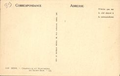 De la VENDIMIA de la POSTAL cámara acorazada Sens y montaña de bueno Saint