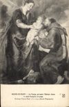 VINTAGE POSTCARD Musee of Dijon the Virgin presents the Jesus child has Saint François d' Assise Rubens