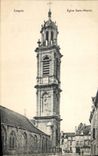 VINTAGE POSTCARD Langres Church Martin Saint