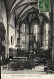 VINTAGE POSTCARD Interior Chaudesaigues of the Church