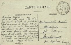 VINTAGE POSTCARD Interior Chaudesaigues of the Church