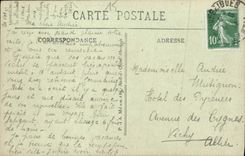 VINTAGE POSTCARD Chaudesaigues Valley of Truyere the road in the dimension of Lanau