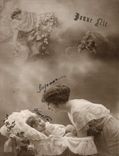 VINTAGE POSTCARD Fantasy Child wife Baby Happy New Year