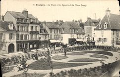 POSTAL Bourges La Poste de la VENDIMIA y el jardín público del lugar de la baya
