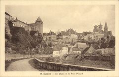 CPA Semur Les Quais et le Pont Pinard