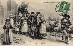 CPA L'Auvergne Pittoresque La noce Mariage Folklore