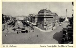 VINTAGE POSTCARD Bordeaux Course of July Thirty alleys of Tourny