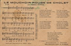 VINTAGE POSTCARD the Red Handkerchief of Cholet Theodore Botrel