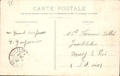 POSTAL Vouneuil de la VENDIMIA en el castillo de Viena de la casa de Chistre y la puerta principal del honor