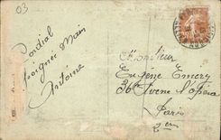 CPA Ferrieres Sur Sichon runes du Chateau Fort de Montgilbert